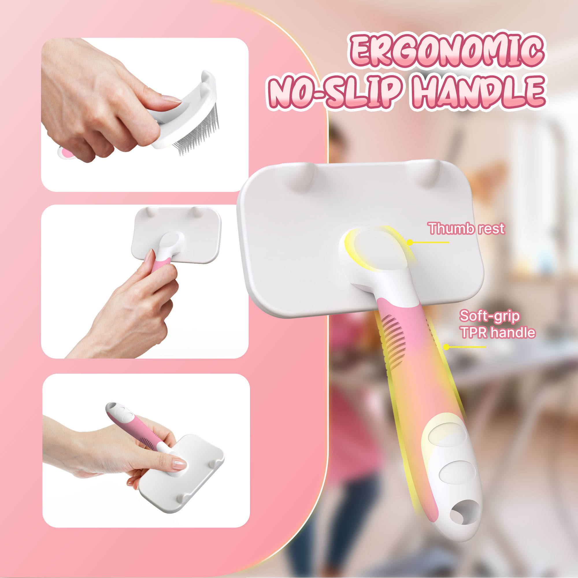 New Grooming Tools Series Small Size Pet Hair Grooming Shedding Slicker Brush for Dog and cat