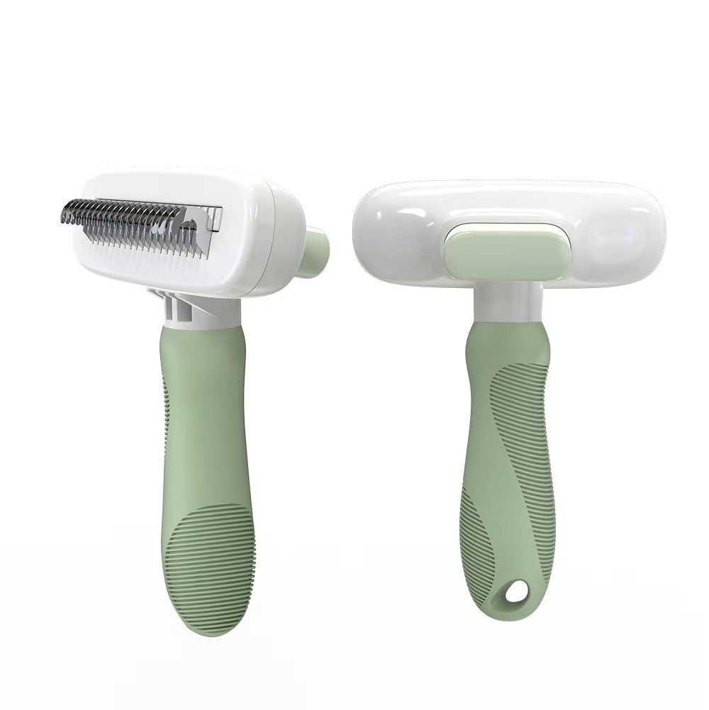 New Self Cleaning Pet Hair Grooming Dematting Comb Undercoat One Button Clean Dog and Cat Brush