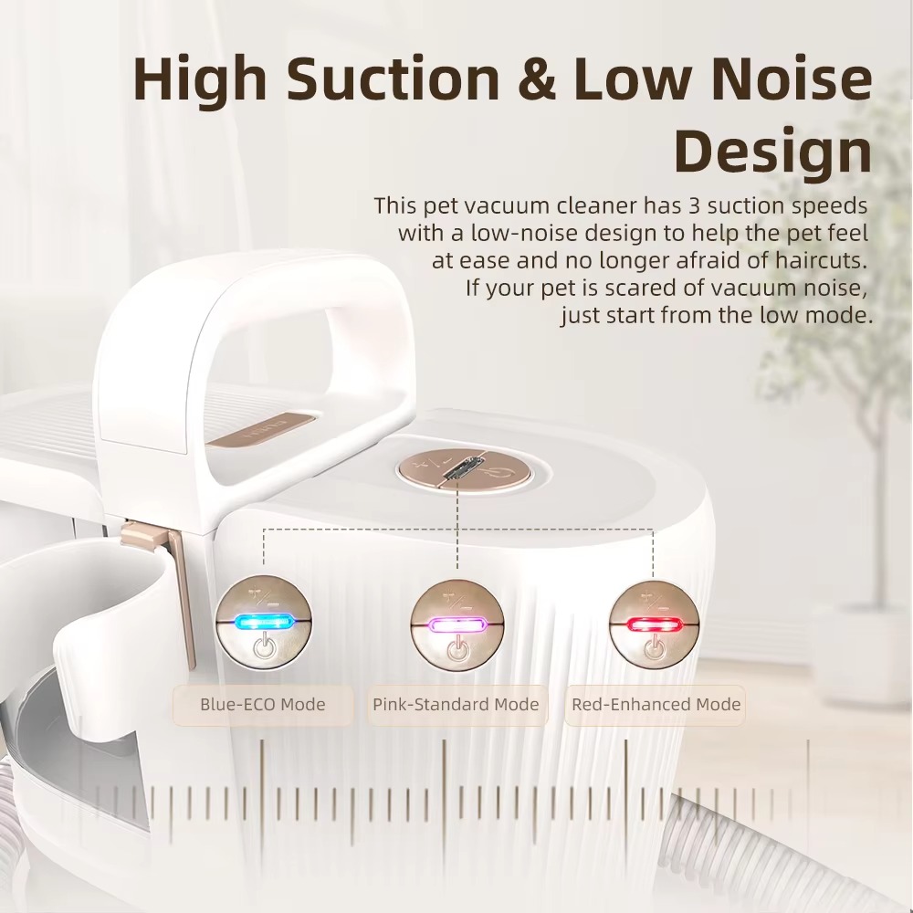 9-in-1 Pet Hair Grooming Vacuum Cleaner Brush and Fur Dryer Set