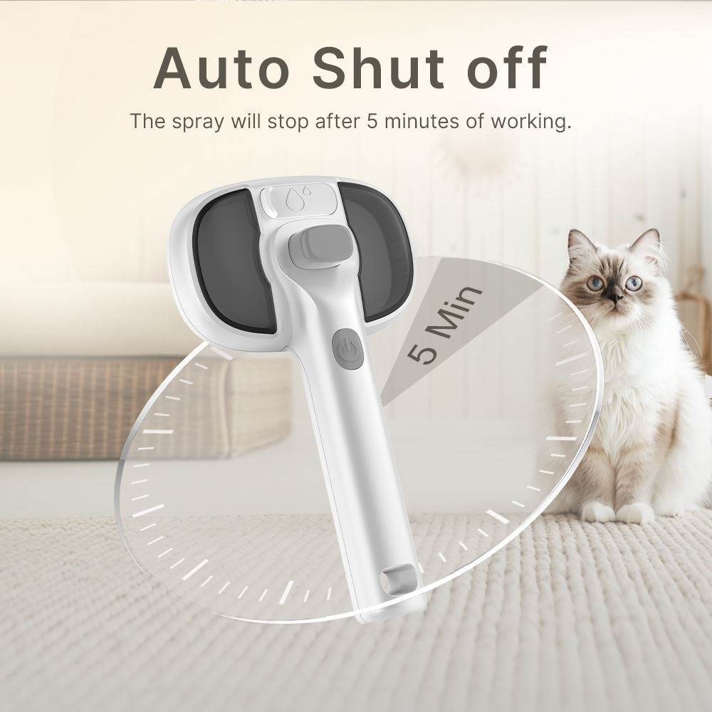 New Self Cleaning Steam Water Spray Pet Remove Shedding Hair Grooming Slicker Brush for Dog and Cat