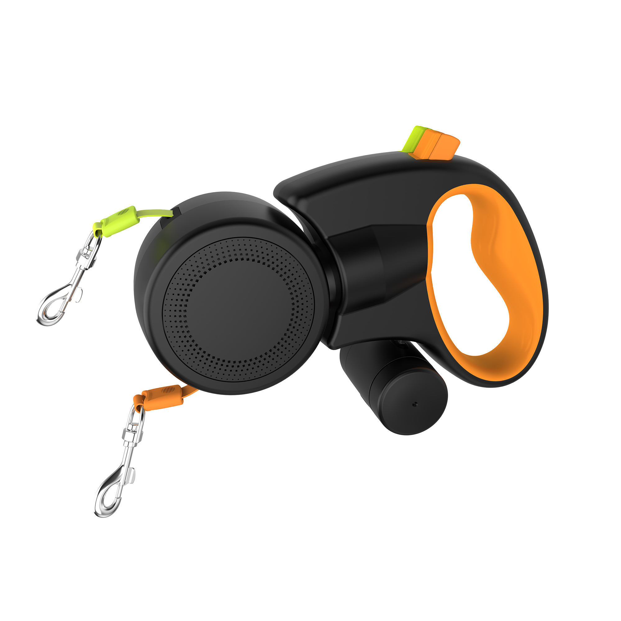 9ft Adjustable Dual Small Dogs tangle Free Retractable Pet Leash with Poop Bag Dispenser