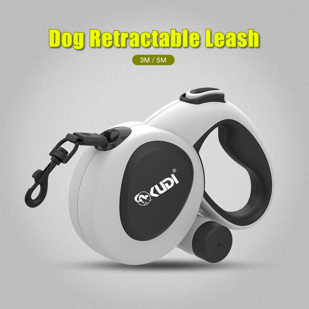 3M/5M/8M/26FT Large Pet Reflective Retractable Dog Leash With Poop Bag Dispenser
