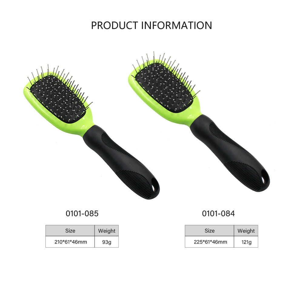 Custom Logo Long Haired Loose Hair Tangles Removal Pet Grooming Massage Dog and Cat Pin Brush