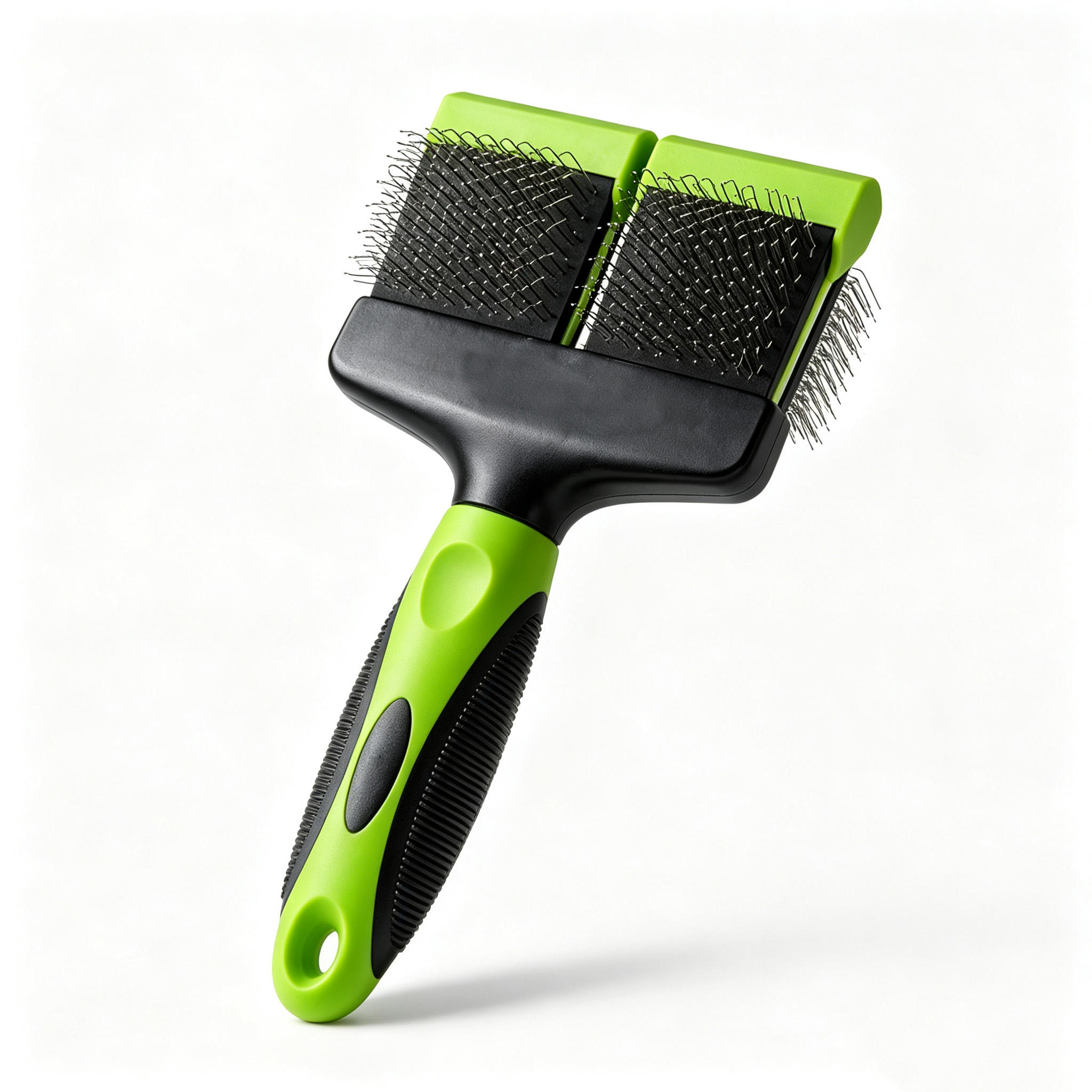 Professional Double Sided Pet Hair Grooming Flexible Dual Head Soft Dogs and Cats Slicker Brush