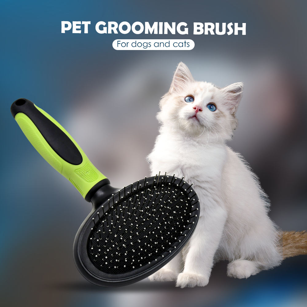 Stainless Steel Pet Hair Grooming Tool Dog and Cat Massage Pin Brush