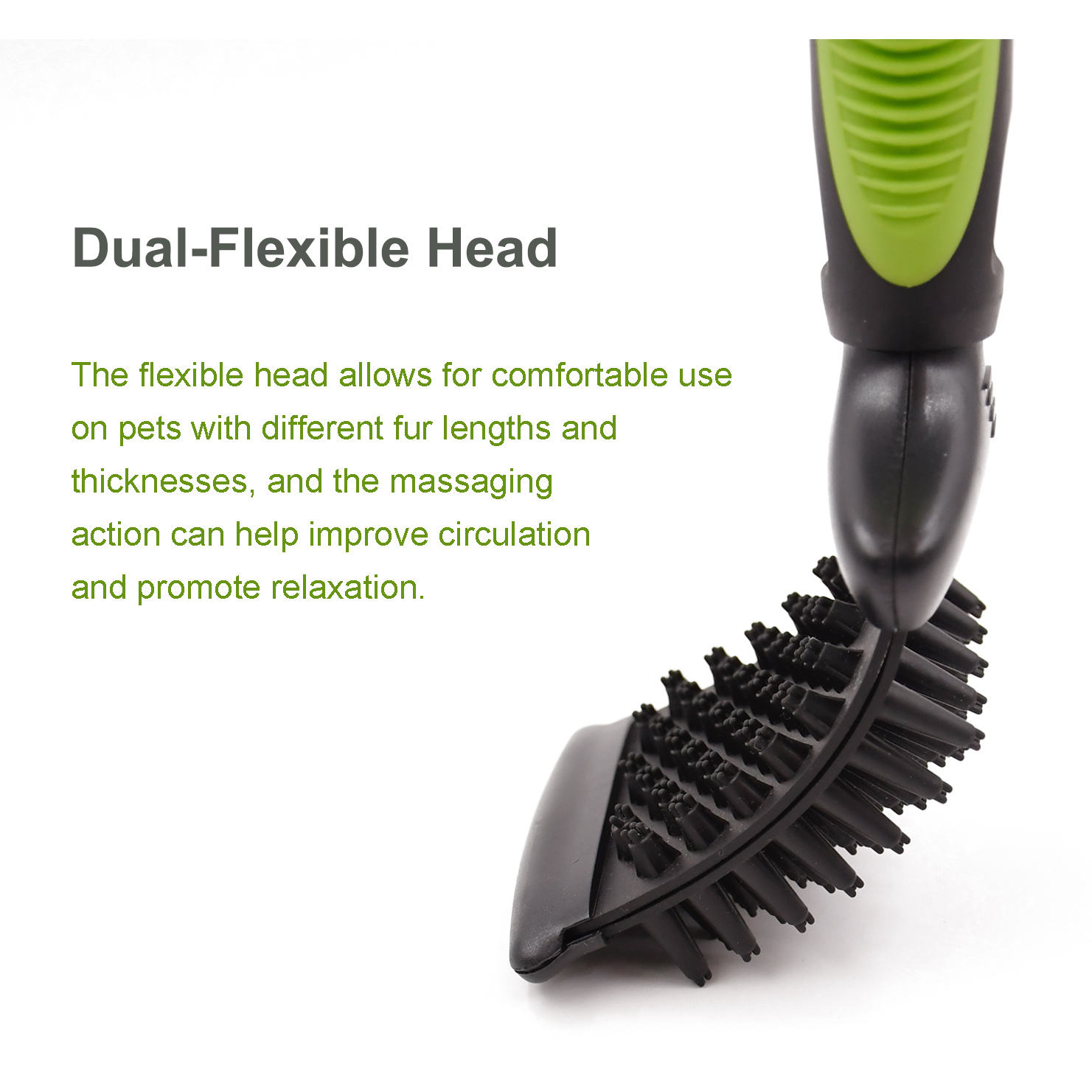 Professional Flexible Head Pet Hair Grooming Massage Shower Bathing Brush for Dog Cat