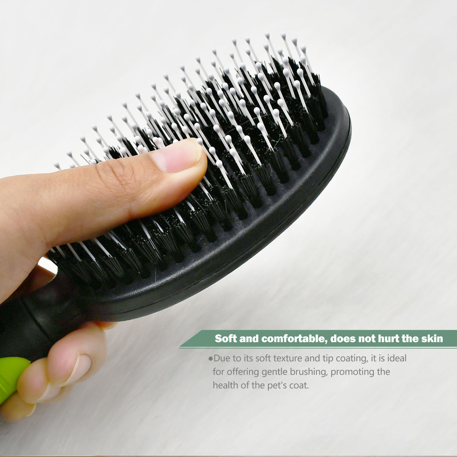 Pet Hair Grooming Tool Nylon Pin and Bristle Long-haired Dog and Cat Finishing Brush