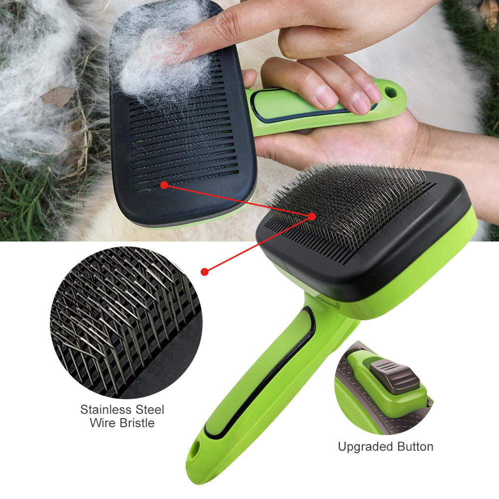 Sedex New Professional Self Cleaning Pet Hair Grooming Shedding Dog Cat Slicker Brush