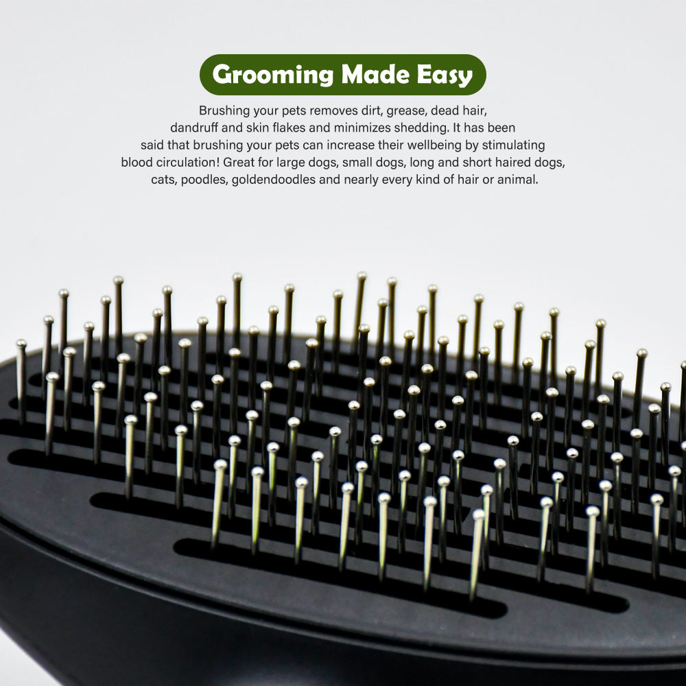 Wholesale Self Cleaning Pet Grooming Massage Dog Cat Pin Brush for Short Long Hair