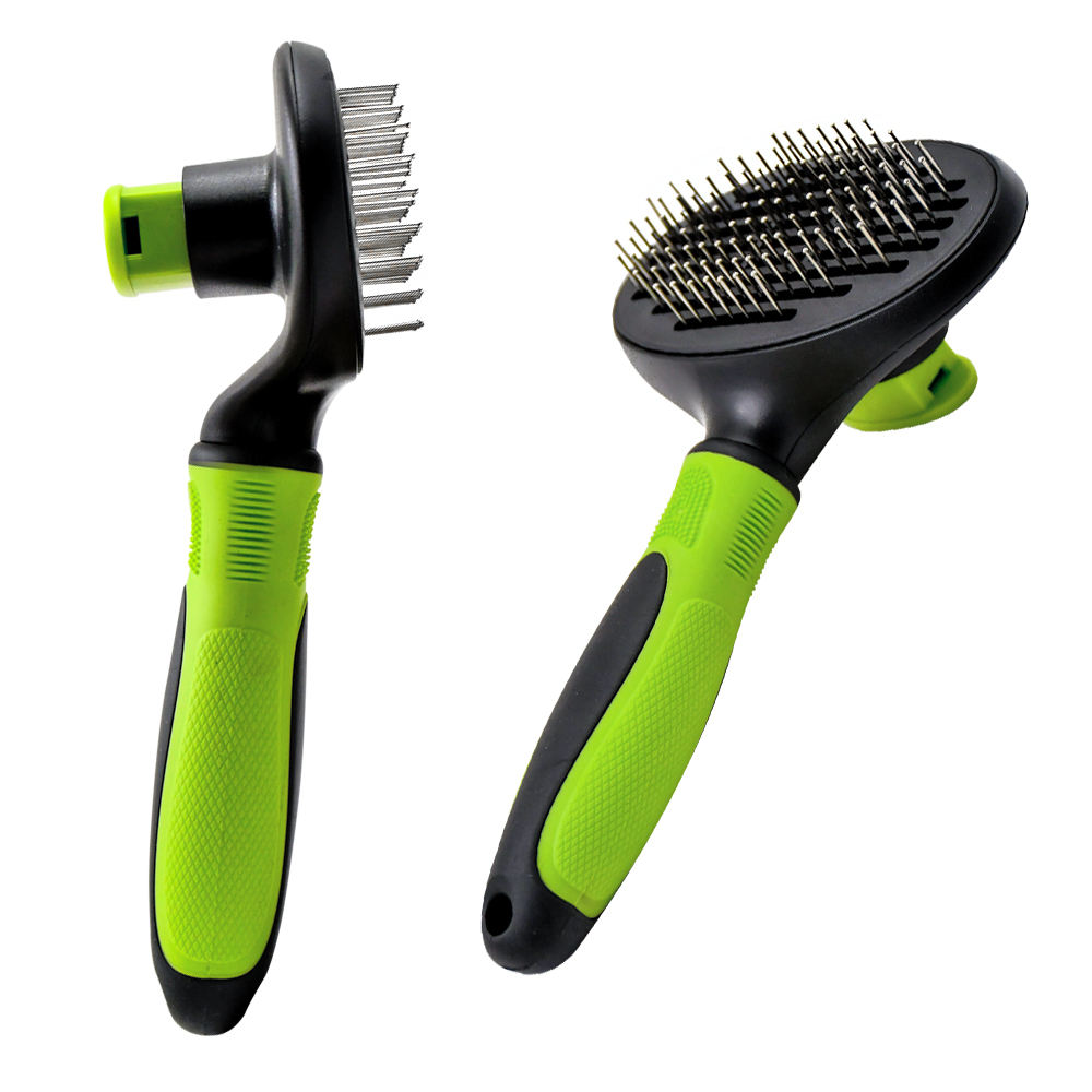 Wholesale Self Cleaning Pet Grooming Massage Dog Cat Pin Brush for Short Long Hair