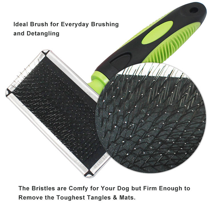Stainless Steel Pins Pet Hair Grooming Dog Cat Slicker Brush