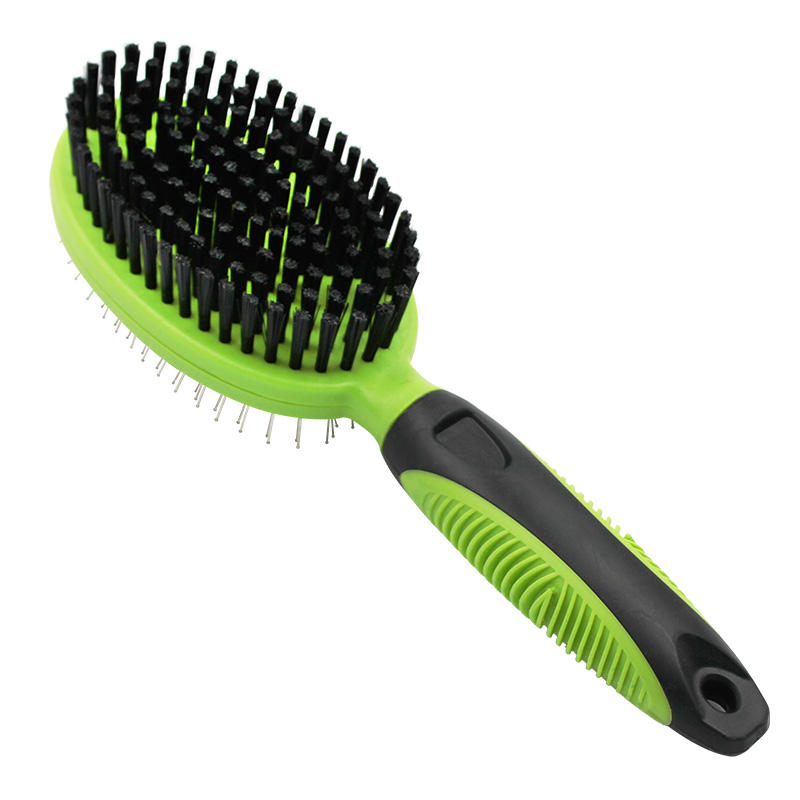 Double Side Dog and Cat Soft Bristle and Pin Combo Brush