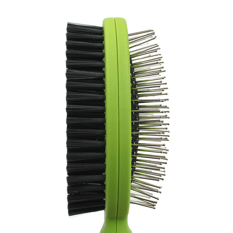Double Side Dog and Cat Soft Bristle and Pin Combo Brush