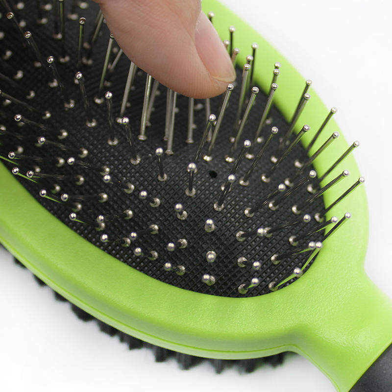 Double Side Dog and Cat Soft Bristle and Pin Combo Brush
