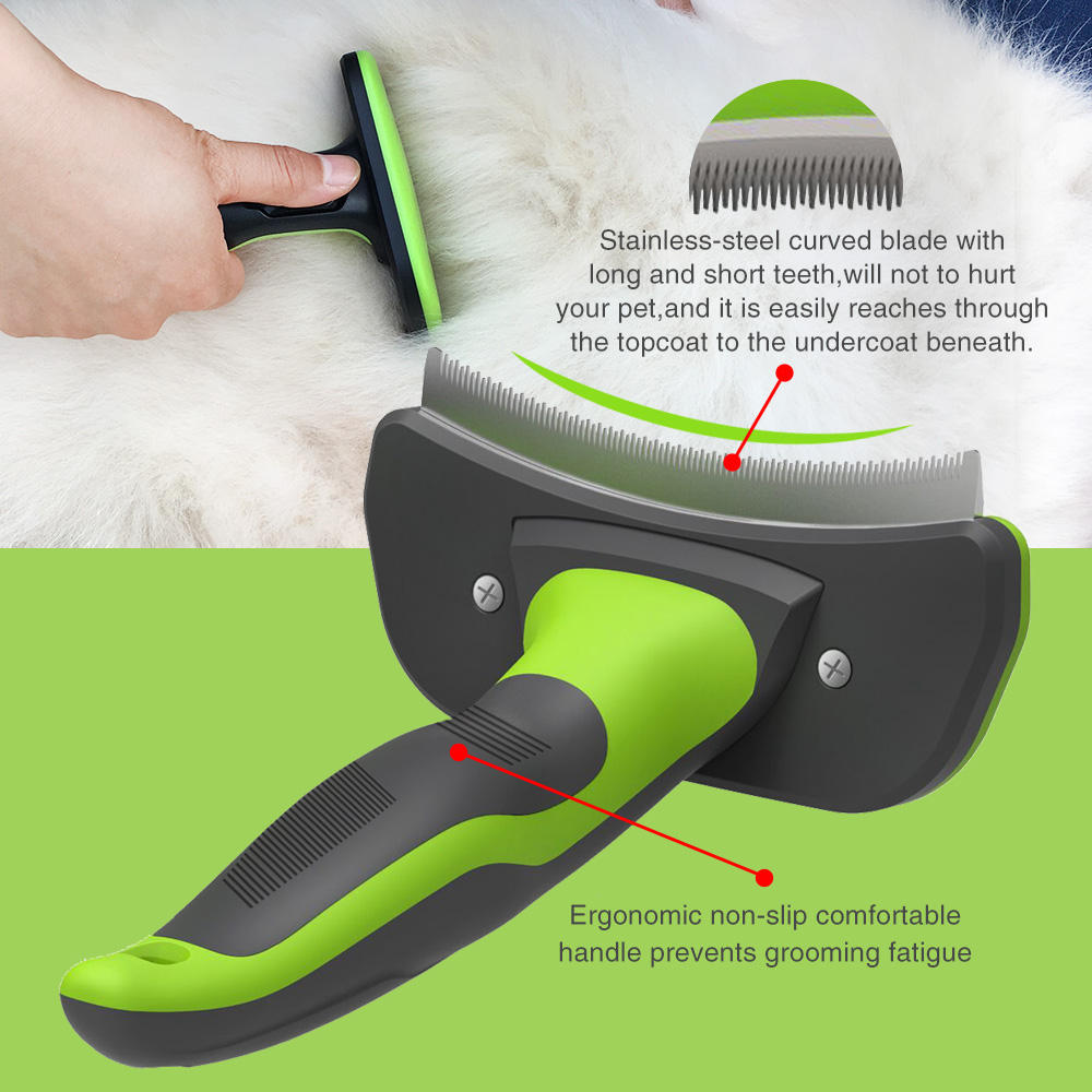3 Sizes Self Cleaning One-Button Stainless Steel Pet Hair Grooming Deshedding Brush for Dog and cat
