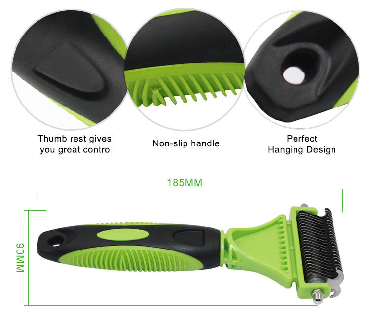 Best Selling Dog and Cat Dematting Undercoat Rake Blade Comb Pet Fur grooming tool