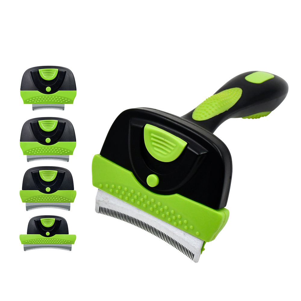 One-Click Self Cleaning Pet Deshedding Brush Easy Release Pet Hair Removal Comb Grooming Tool for Dogs Cats