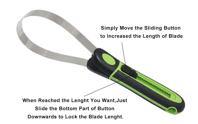 Pet Desheeding Tool Stainless Steel Adjustable Blade Horse Pet Hair Grooming Shedding Brush