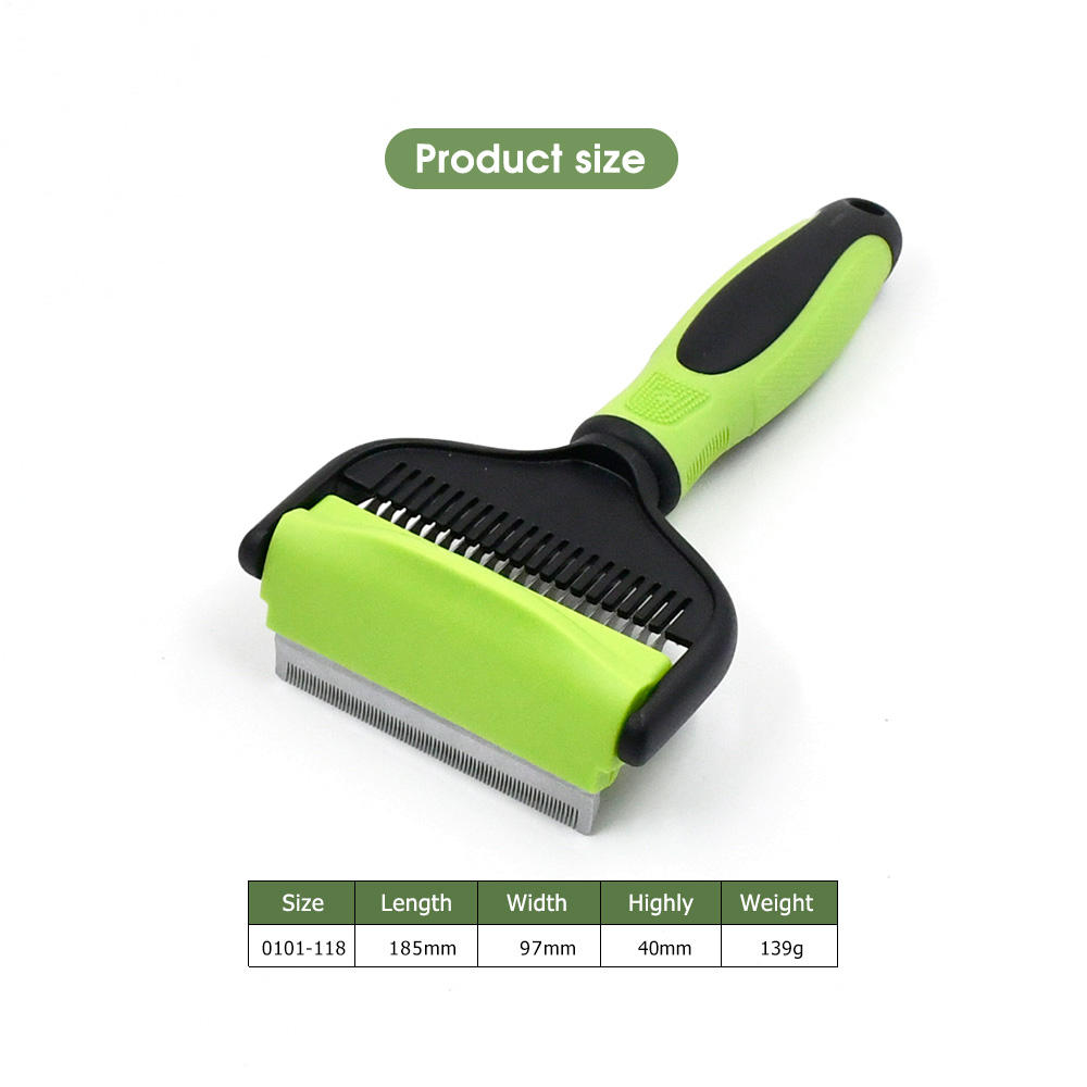 2 In 1 Pet Long Hair Grooming Tool Hair Deshedding And Dematting Dog Cat Brush