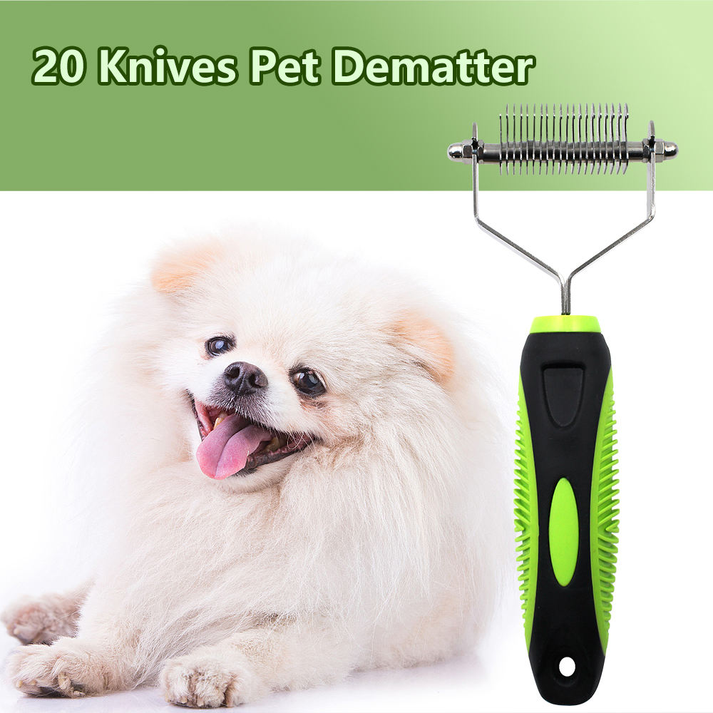 Pet Grooming Stainless Steel Blades Dematting Rake Comb for Dog and Cat